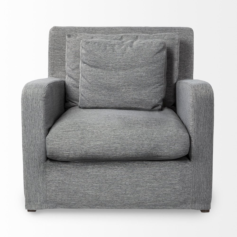 Denly I38 X 38.25 X 34.5 Castlerock Gray Slipcover Upholstered Arm Chair. Picture 2