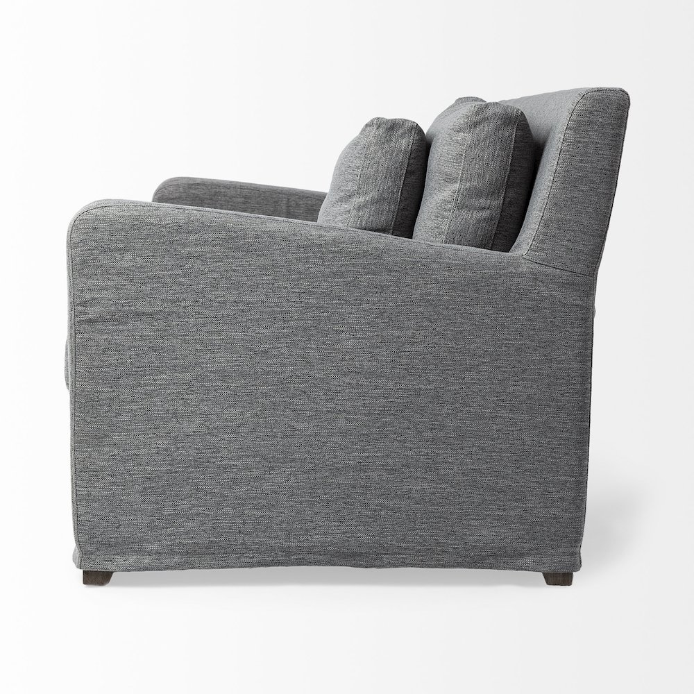 Denly I38 X 38.25 X 34.5 Castlerock Gray Slipcover Upholstered Arm Chair. Picture 3