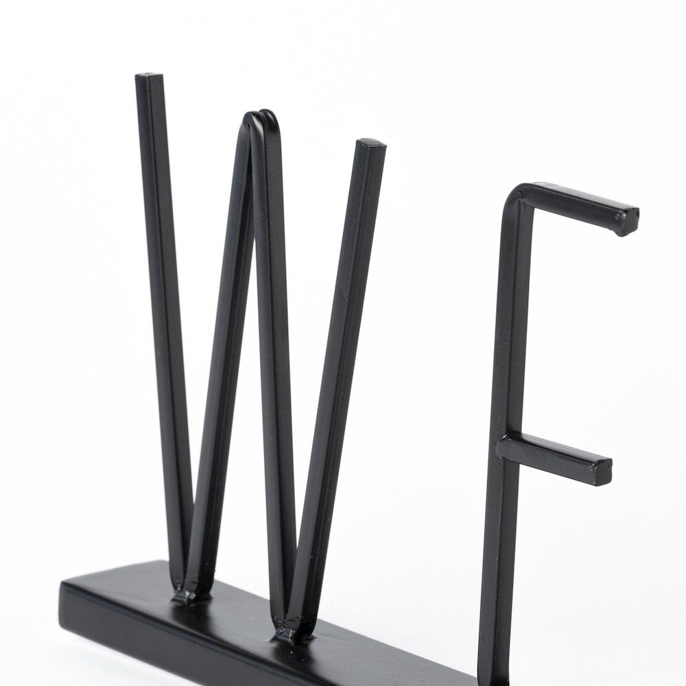 Welcome 24L x 1W Black Metal Sign. Picture 2