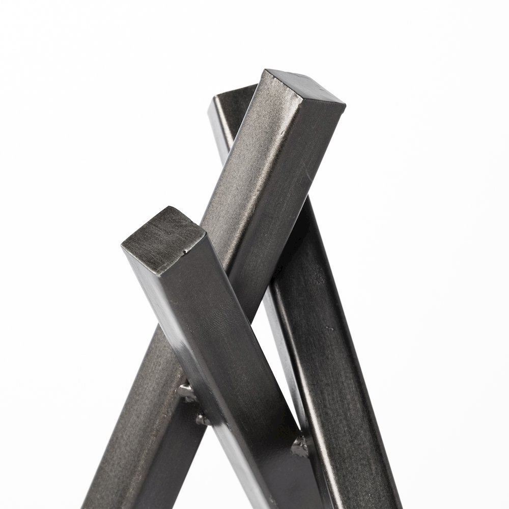 Bastian (Small) 8L x 7W Black Metal Abstract Object. Picture 4