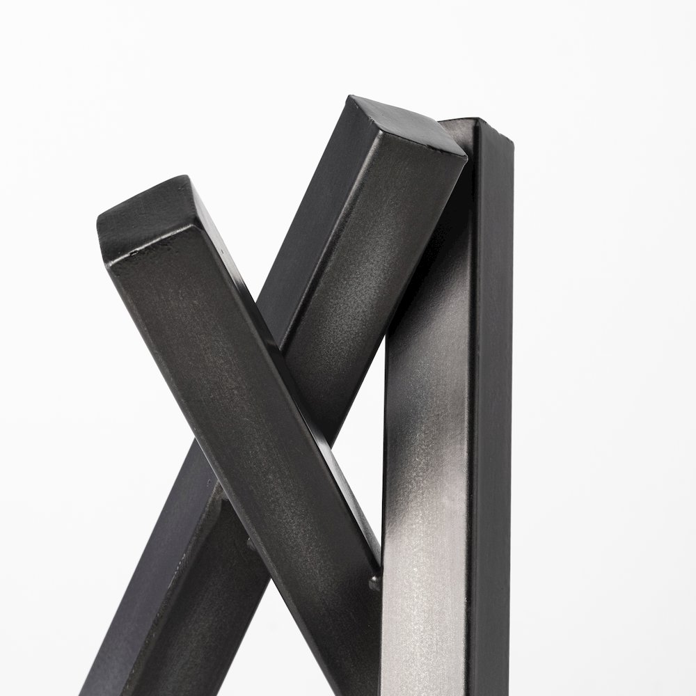 Bastian (Large) 9L x 8W Black Metal Abstract Object. Picture 4