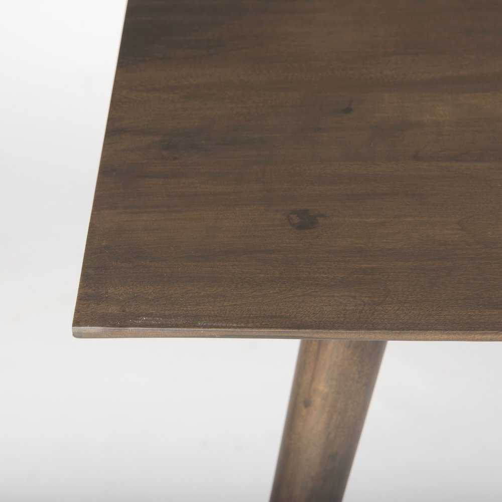 Nicholas II 72x39 Brown Solid Wood Top Metal/Wood Leg Dining Table. Picture 5