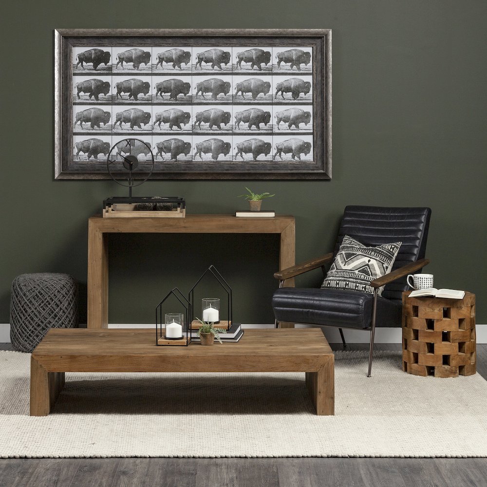 Oris Black Metal/Wood Open Frame Table Clock. Picture 9