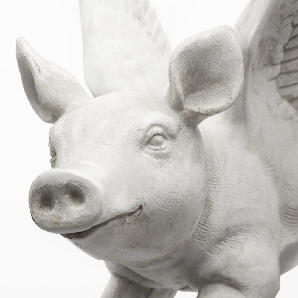 Hogbadi Set of 2 White Flying Pigs. Picture 4