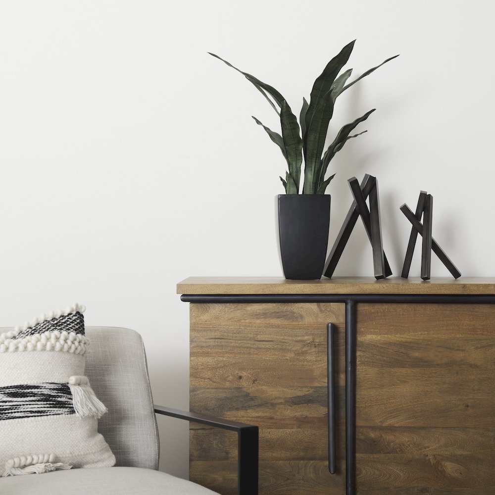 Bastian (Small) 8L x 7W Black Metal Abstract Object. Picture 7