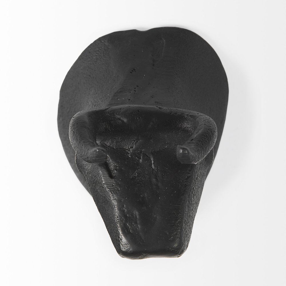Taurus IV (Set of 2) Black Cast Aluminum Bull Wall Decor. Picture 3