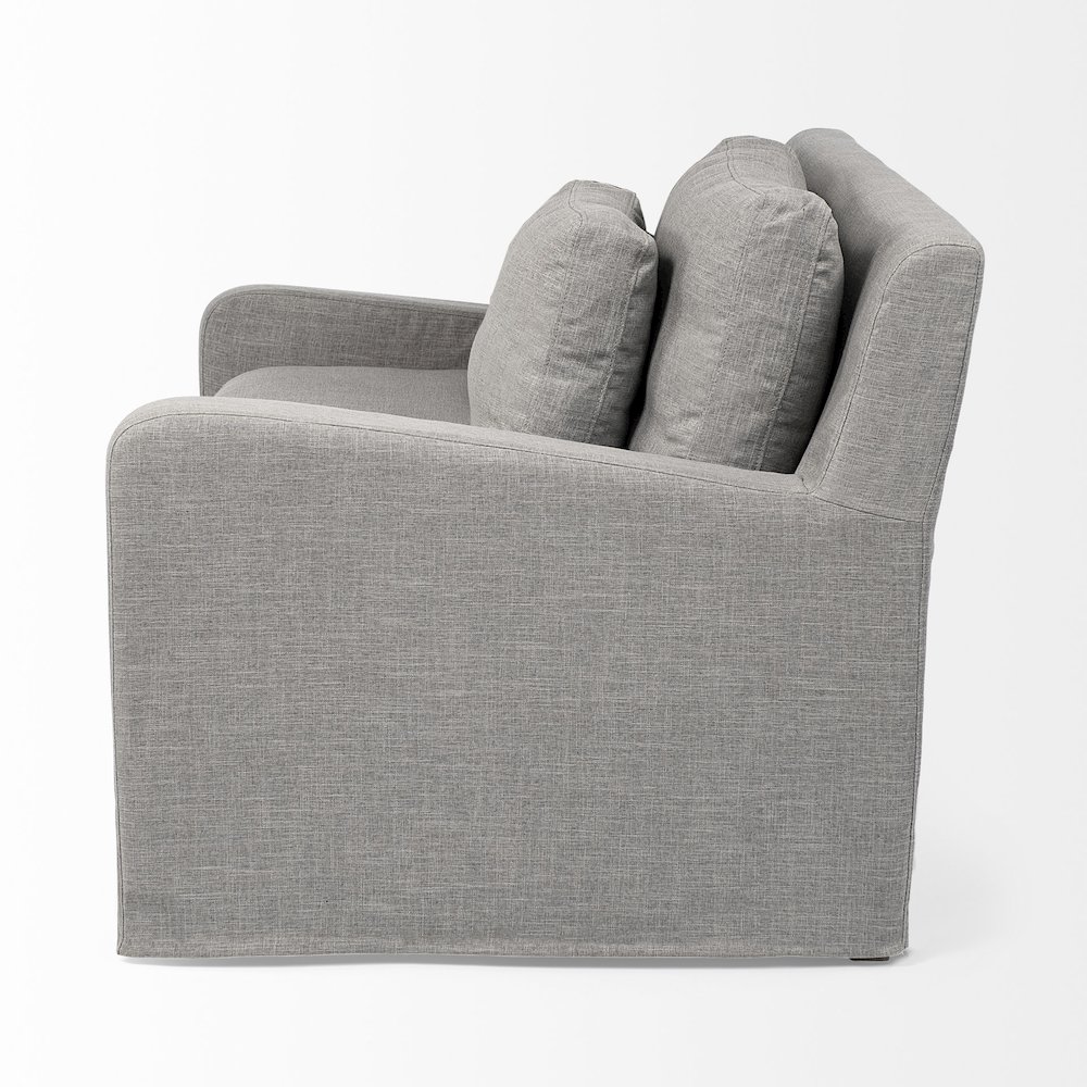 Denly III 38 X 38.25 X 34.5 Flint Gray Slipcover Upholstered Arm Chair. Picture 2