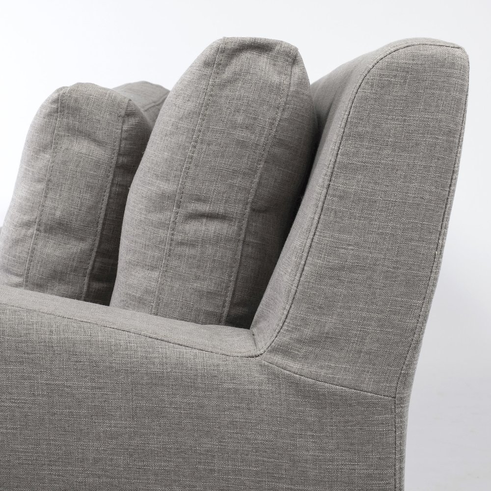 Denly III 38 X 38.25 X 34.5 Flint Gray Slipcover Upholstered Arm Chair. Picture 6