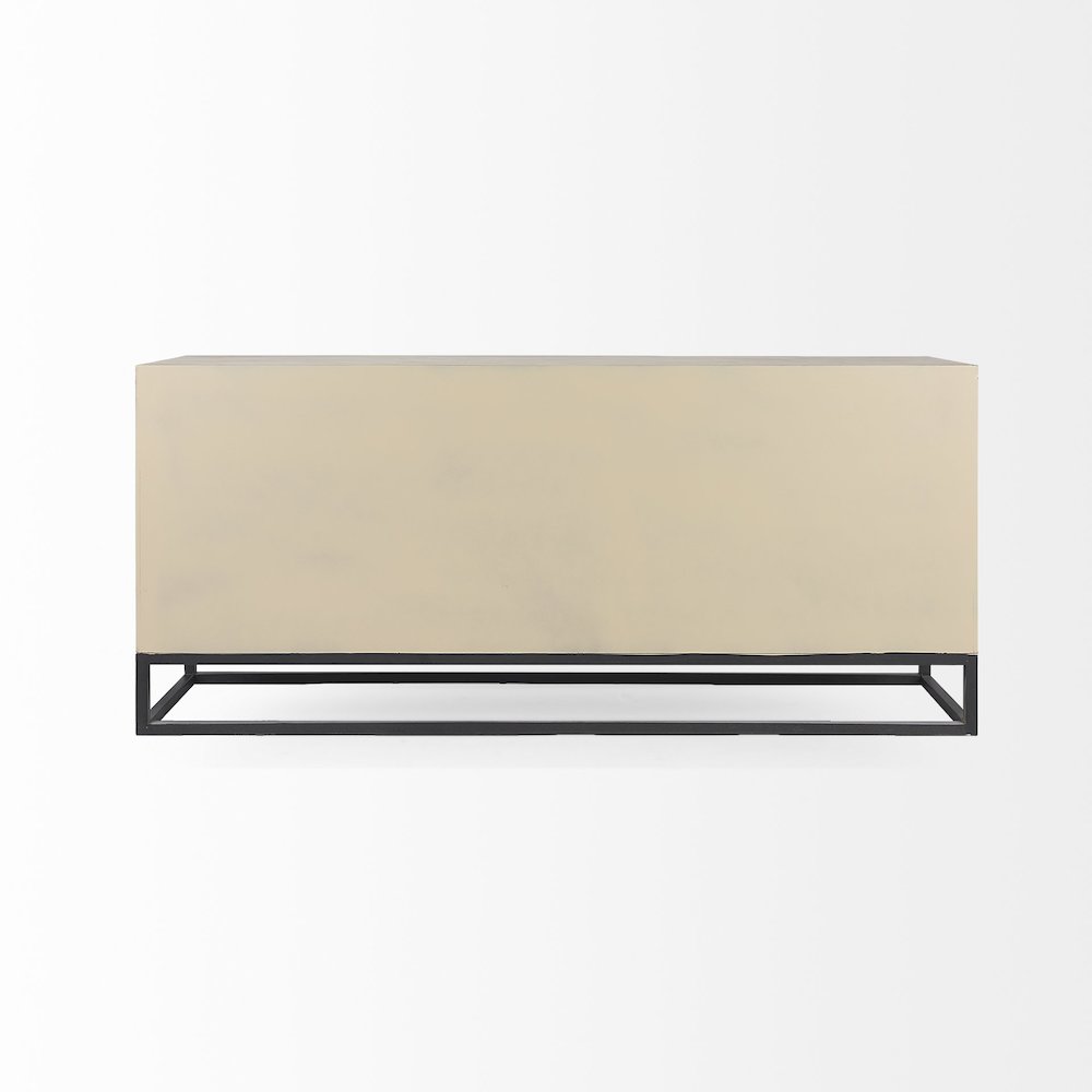 Genevieve II Light Brown Fir Veneer 9 Drawer Sideboard. Picture 3
