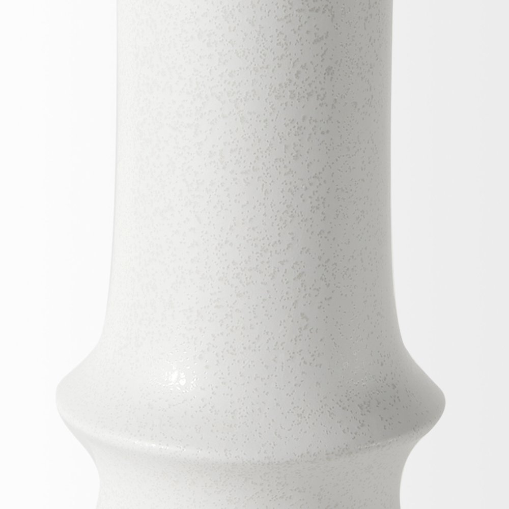 Laforge 17.3H White Ceramic Vase. Picture 5