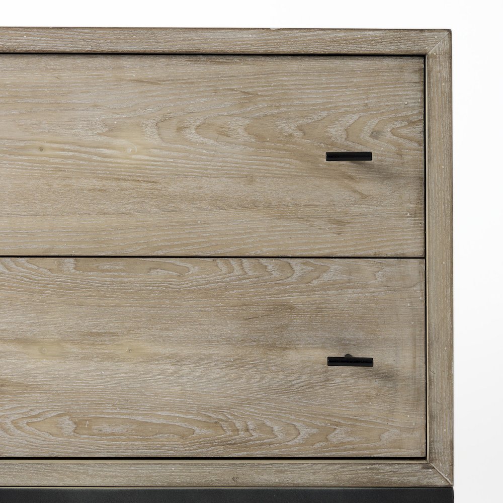 Ciara 32L x 16W Beige Fir Veneer 2 Drawer Accent Cabinet. Picture 7