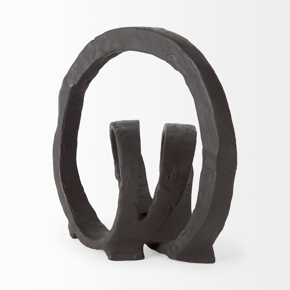 Stanislaw II Black Metal Infinite Ribbon Sculpture. Picture 3