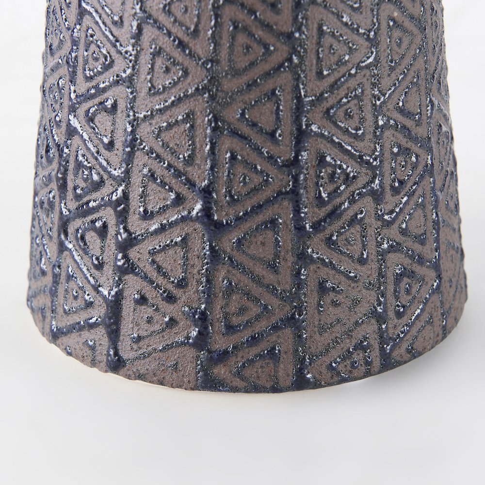 Sefina I Small Brown/Black Patterned Ceramic Vase. Picture 6