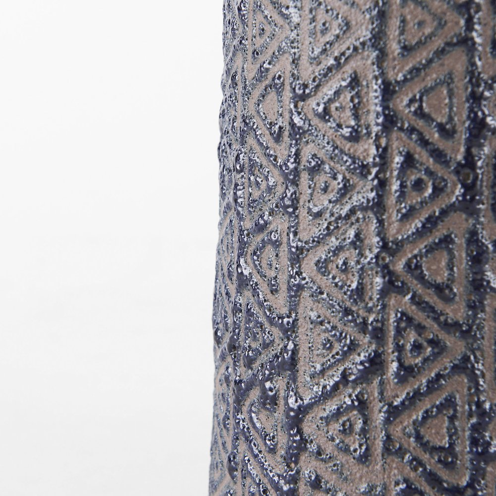 Sefina II Medium Brown/Black Patterned Ceramic Vase. Picture 5