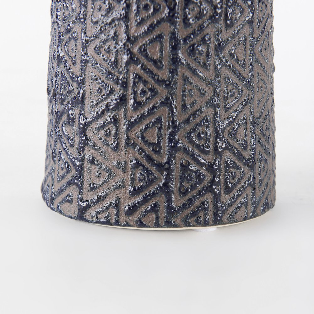 Sefina II Medium Brown/Black Patterned Ceramic Vase. Picture 6