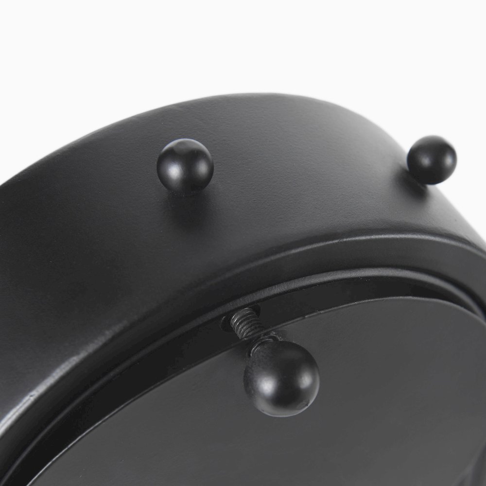 Marian 7.5L x 5.7W x 13.0H Black Studded  Table Clock. Picture 8