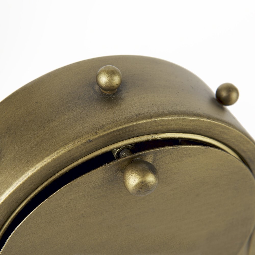Marian 7.5L x 5.7W x 13.0H Gold Studded Table Clock. Picture 7