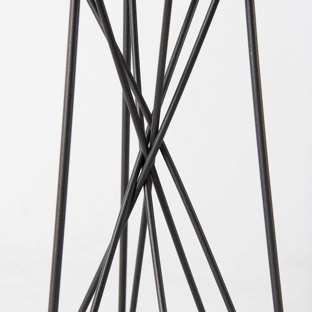 Sixx I Small Antiqued Metal Hexagonal Table Candle Holder. Picture 7