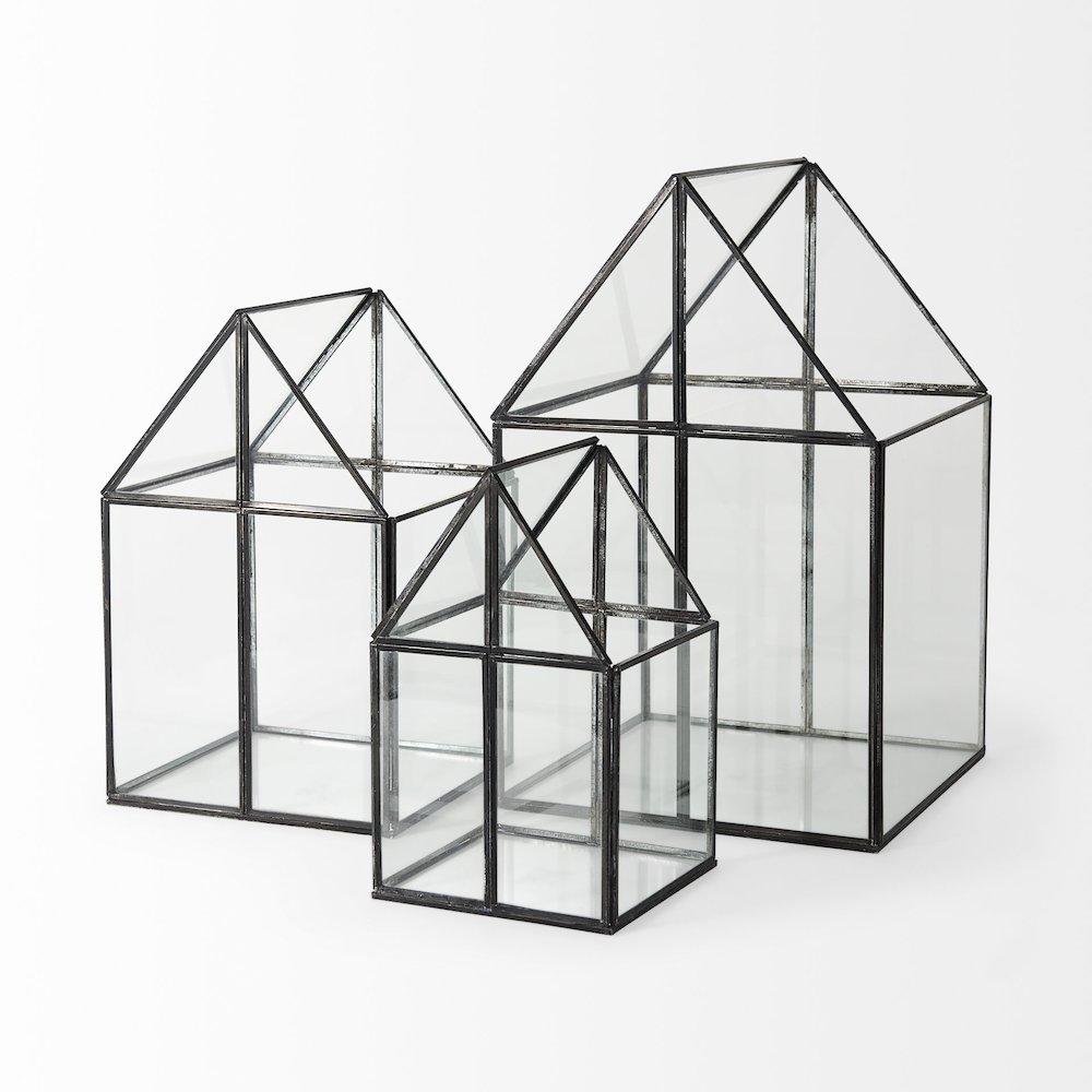 Sikes (Large) 10L x 10W x 16H Hut Terrarium W/Glass Base. Picture 5