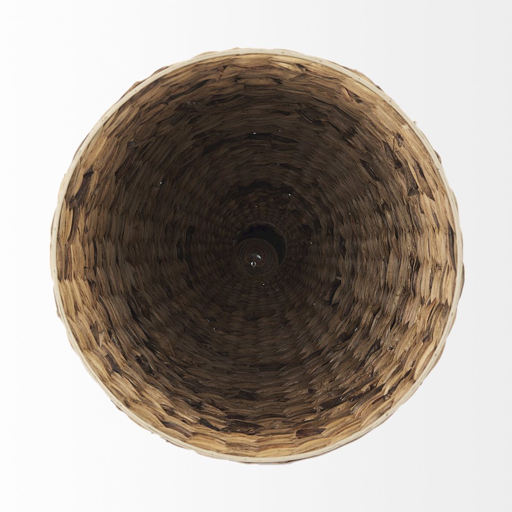 Campanile 16.0L x 16.0W x 27.0H Brown Whicker Pendant Light. Picture 8