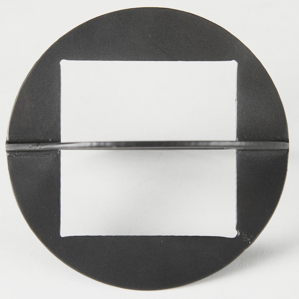 Black Iron Small Gunmetal Geometric Decorative Object. Picture 7