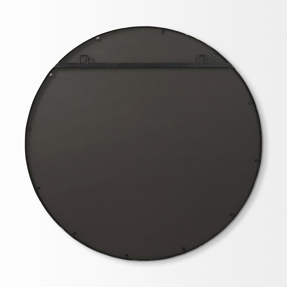Piper 35.8L x 1.0W x 35.8H Small Gold Metal Round Wall Mirror. Picture 3
