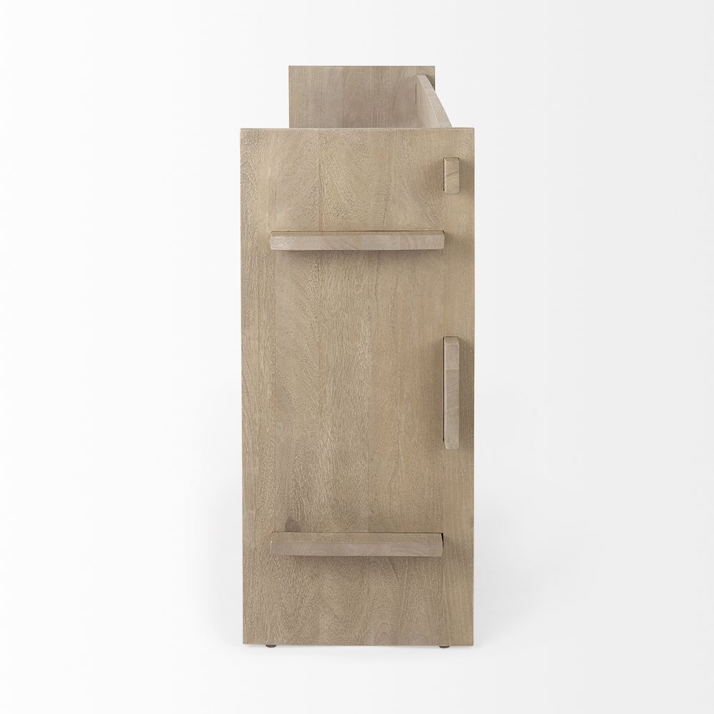 Aida Light Gray Wood Console Table. Picture 3