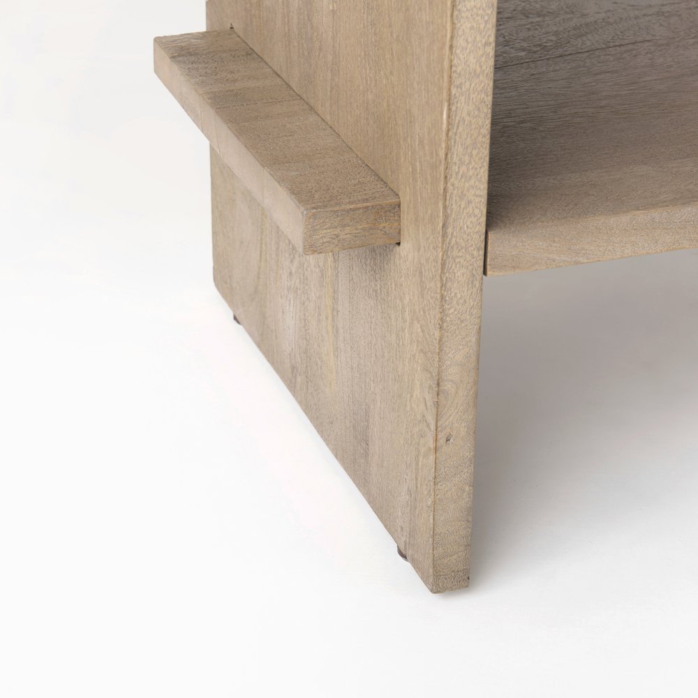 Aida Light Gray Wood Console Table. Picture 8