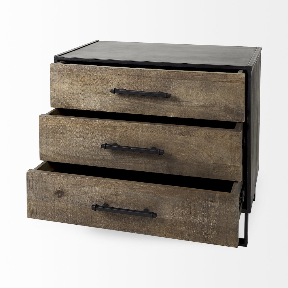 Alvin 34.5L x 21.5W x 30.0H Wood W/Metal Framing Accent Cabinet. Picture 4