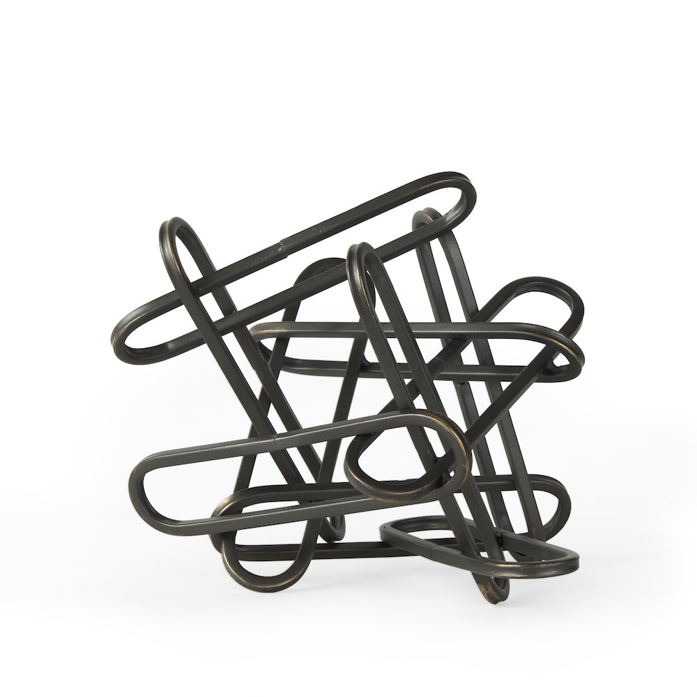 Henderson 10.4L x 8.3W x 7.7H Black Metal Paperclip Decorative Object. Picture 1