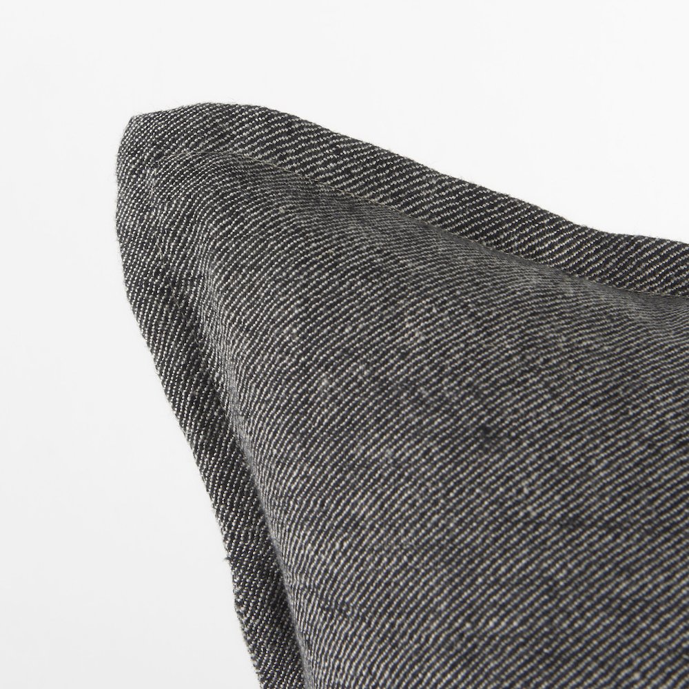 Light Gray and Dark Gray Fabric Color Blocked Decorative Pillow Cover. Picture 6