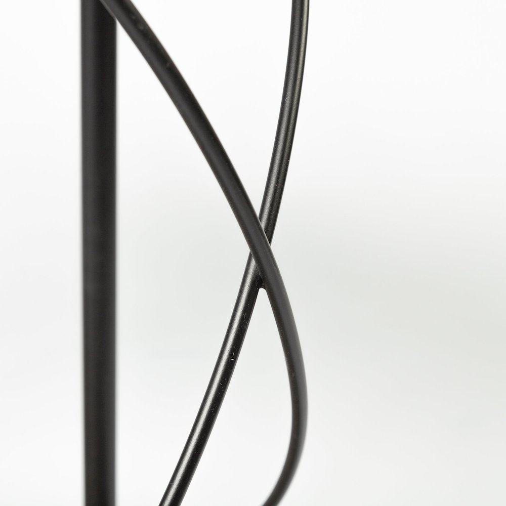 Marlon Black Metal Frame Two Tier Shelves w/Stemware holder Bar Cart. Picture 9