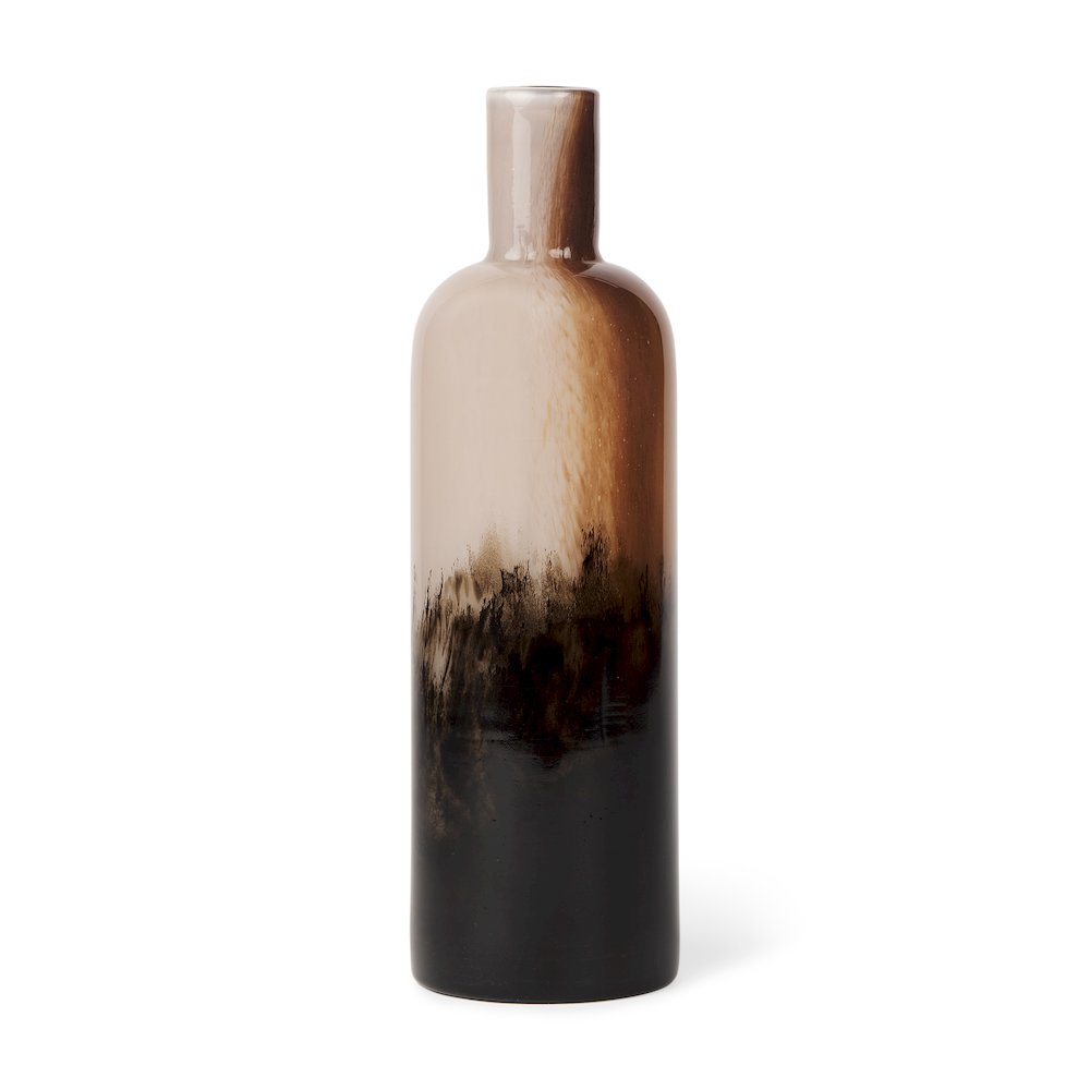 Marans Tall Amber Multi-Color Glass Vase. Picture 1