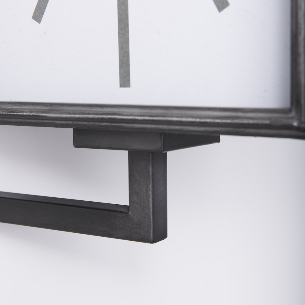 Hagar Rectangular Large Industrial Wall Clock. Picture 9