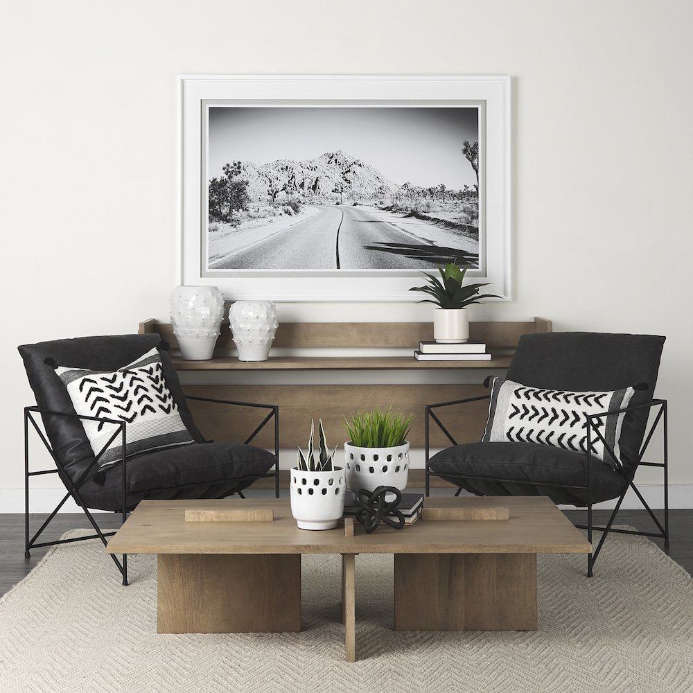 White and Black Fabric Herringbone and Fringed Decorative Pillow Cover. Picture 9
