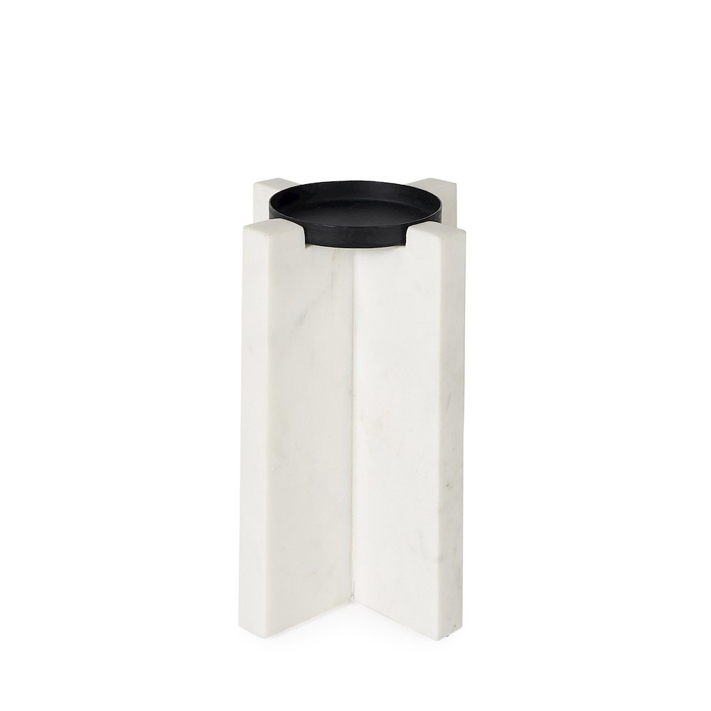 Sophia 5.5"L x 3.5"W x 8.0"H. Marble Candle Holder Medium. Picture 3