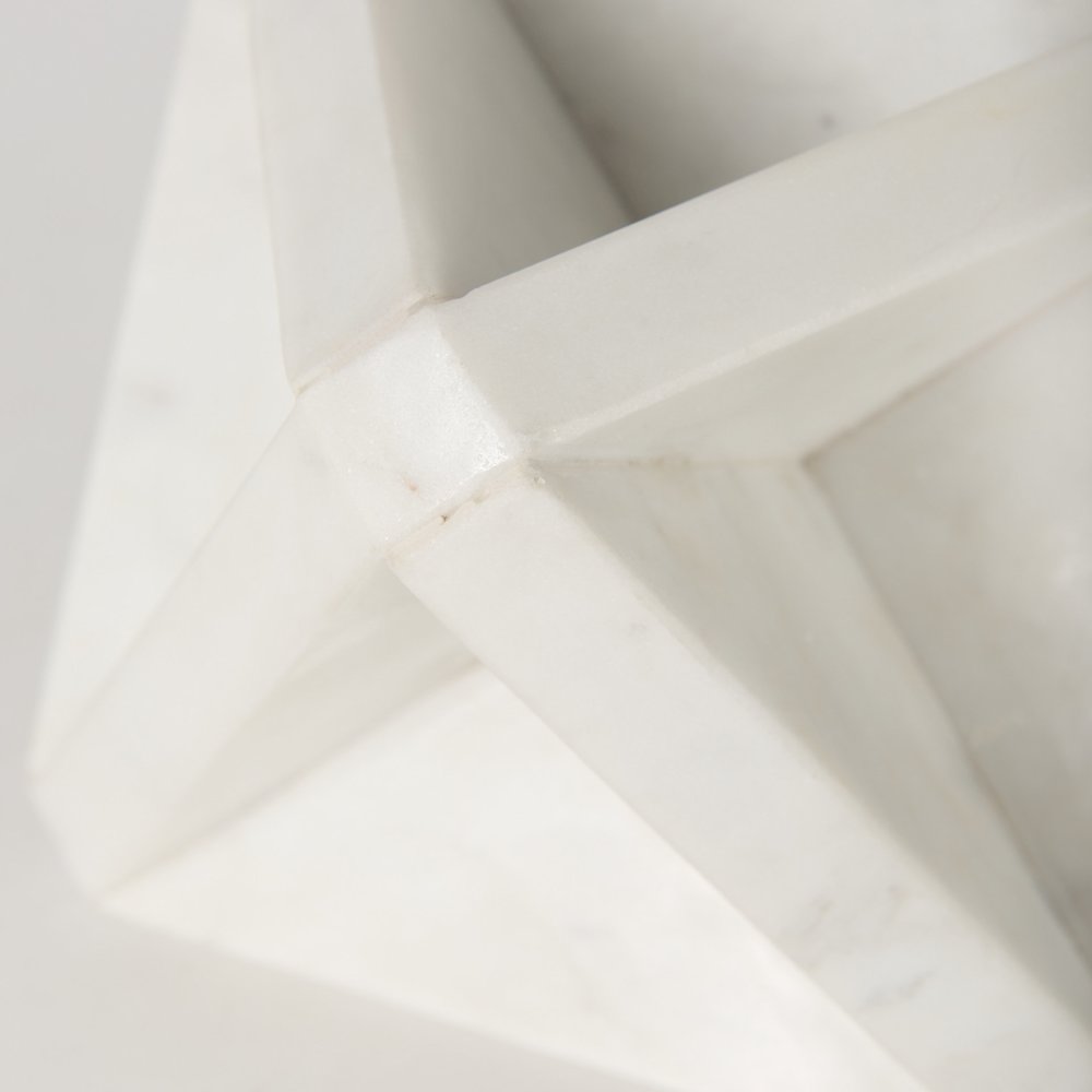 Sophia 5.5 L x 5.5 W x 8.5 H White Marble Decor Stand. Picture 5