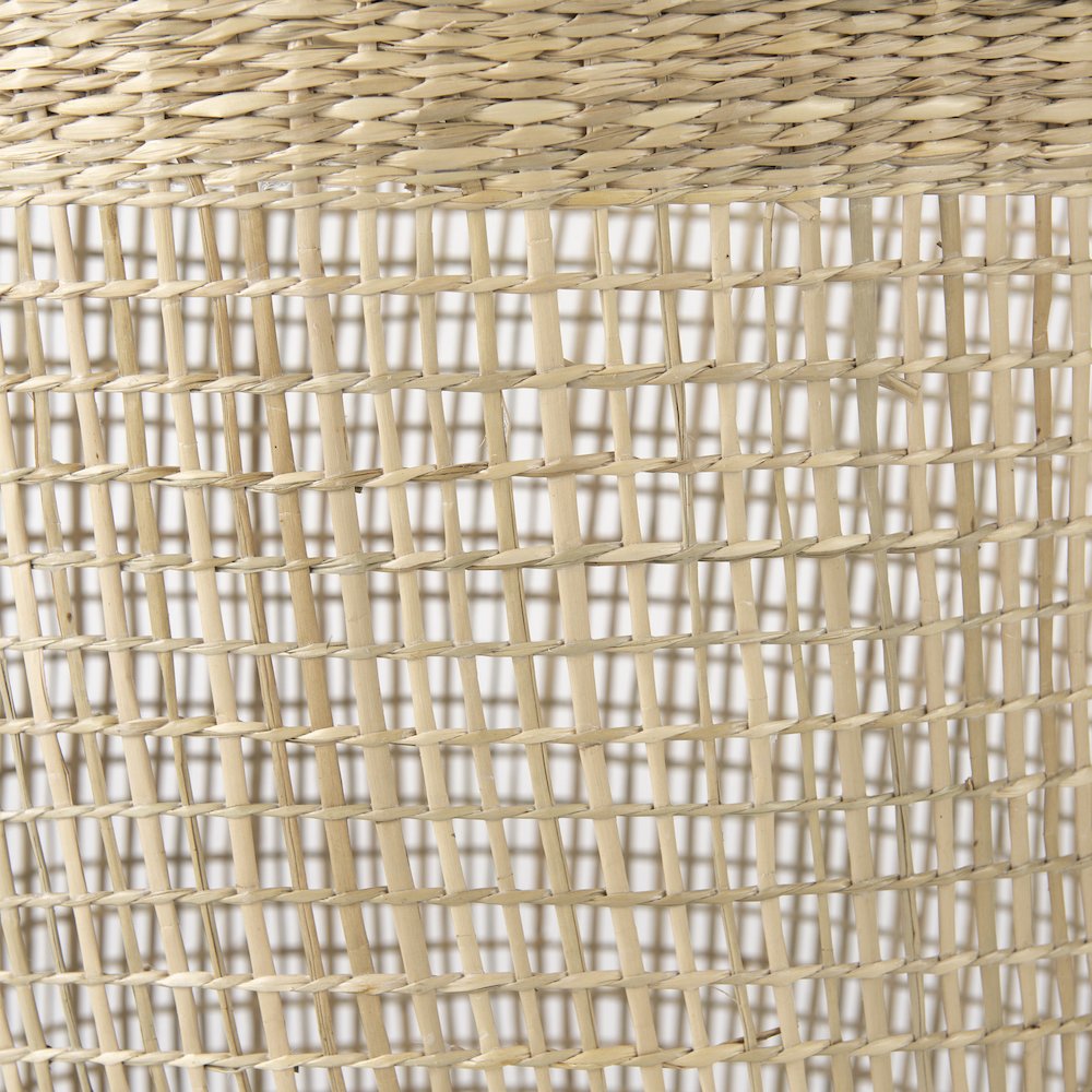 19.7L x 19.7W x 19.7H (Set of 3) Medium Brown Seagrass Round Basket W/ Handles. Picture 6