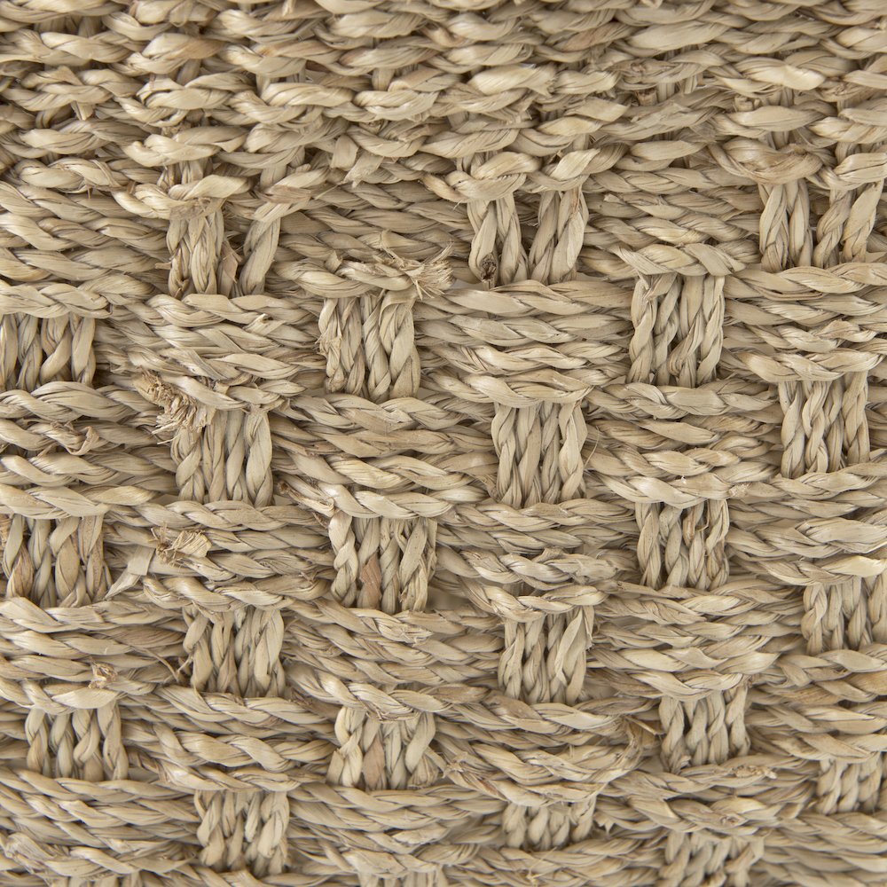 17.3L x 11.8W x 7.9H (Set of 3) Light Brown Seagrass Rectangular Basket. Picture 5