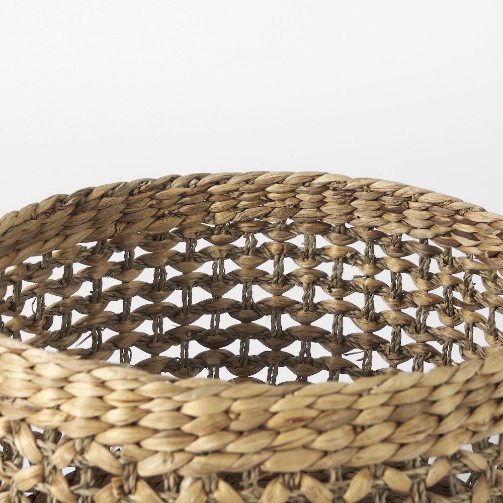 Dakota 15.0L x 15.0W x 11.8H (Set of 3) Medium Brown Seagrass Round Basket. Picture 5
