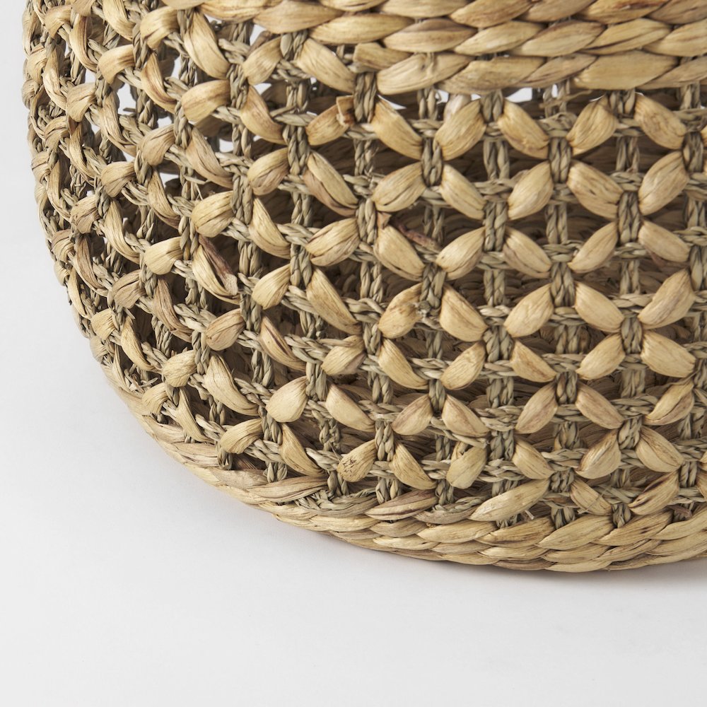 Dakota 15.0L x 15.0W x 11.8H (Set of 3) Medium Brown Seagrass Round Basket. Picture 7