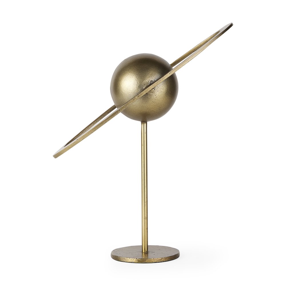 Atlas 15.0L x 7.0W x 16.0H Gold Metal Solar System Ornament. Picture 1