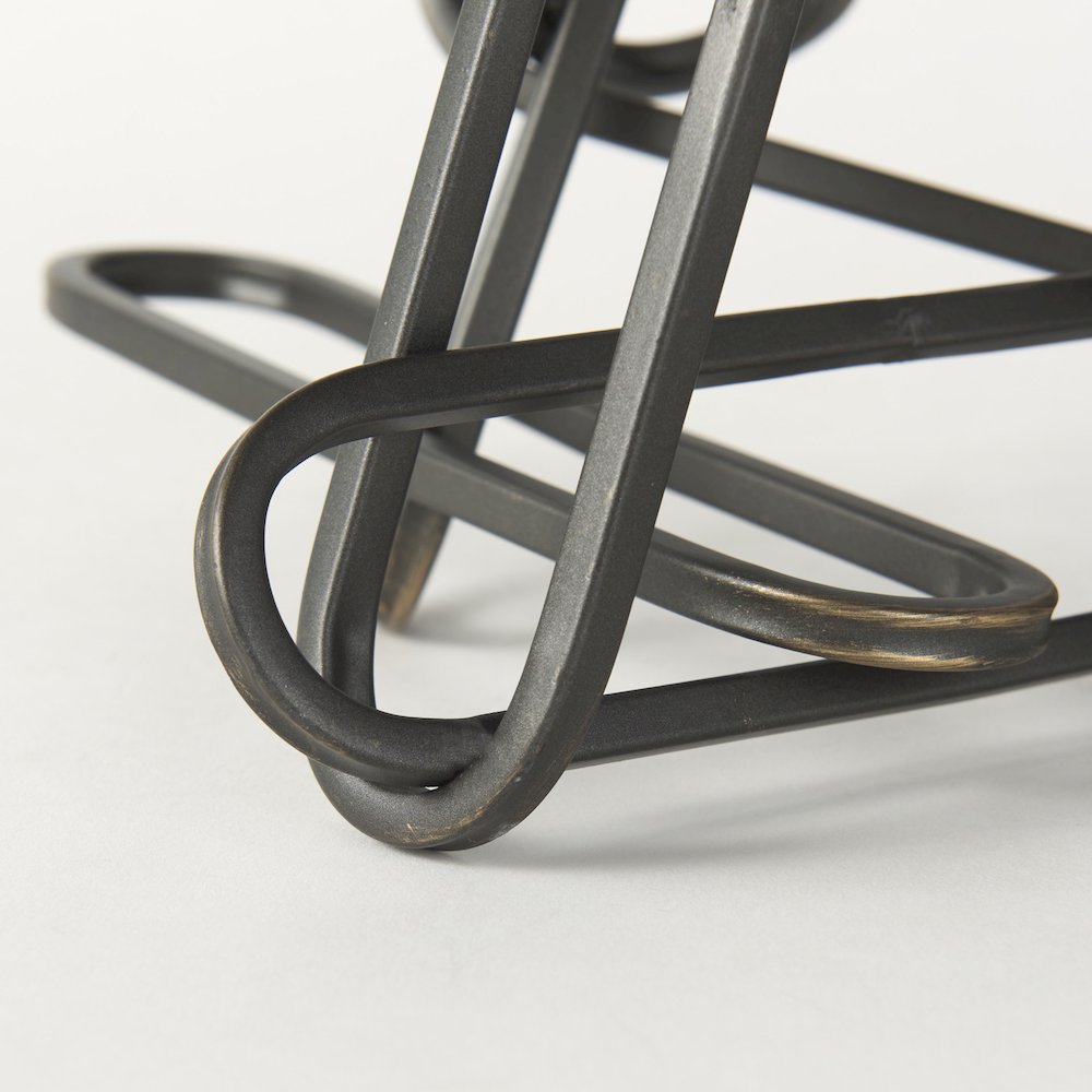 Henderson 10.4L x 8.3W x 7.7H Black Metal Paperclip Decorative Object. Picture 8