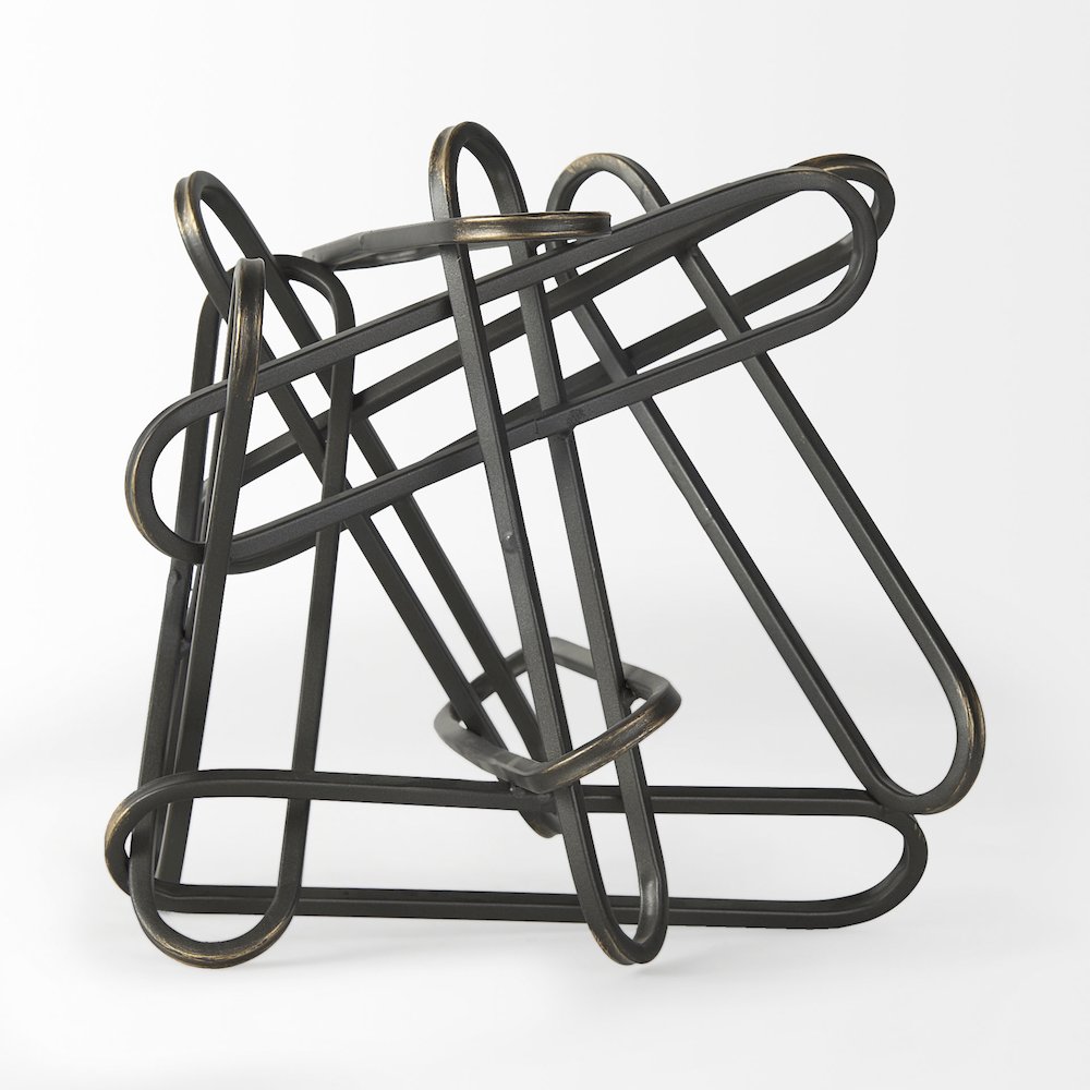 Henderson 12.2L x 9.1W x 9.1H Black Metal Paperclip Decorative Object. Picture 4