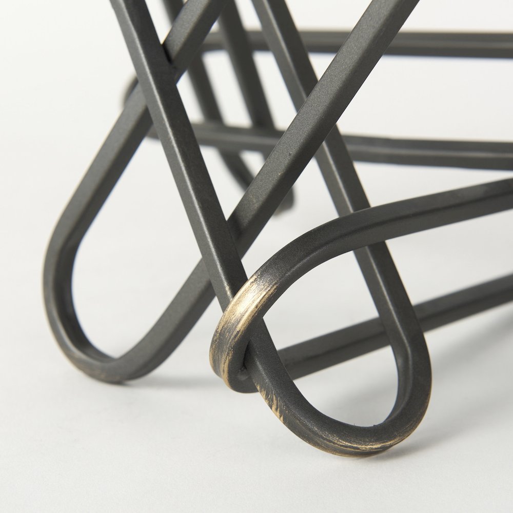 Henderson 12.2L x 9.1W x 9.1H Black Metal Paperclip Decorative Object. Picture 8