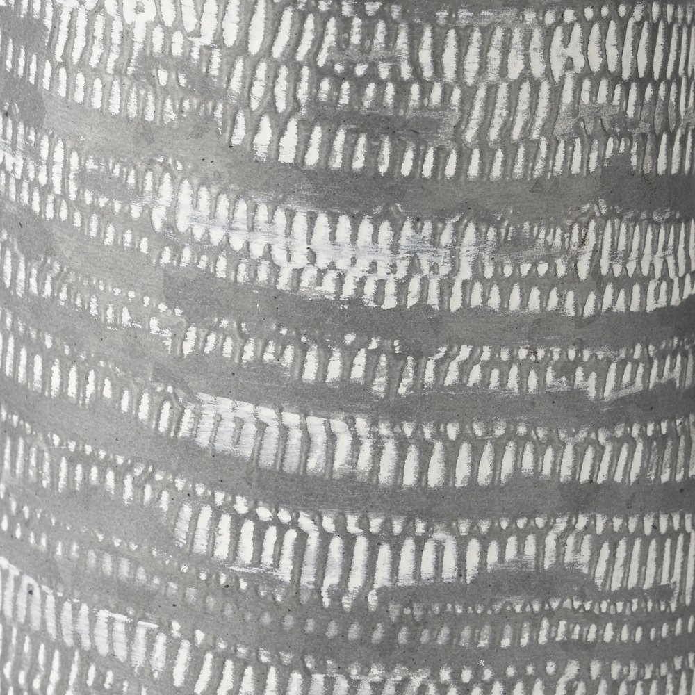Serena I 8H Small Gray/White Textured Metal Jug. Picture 7