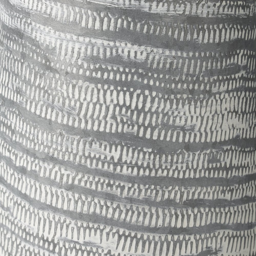 Serena II 11.2H Large Gray/White Textured Metal Jug. Picture 8