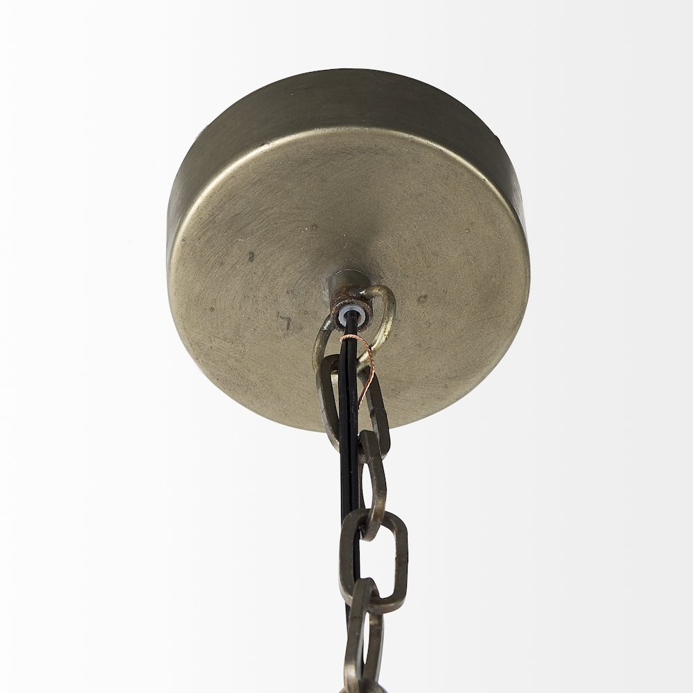 Dawson I 13x13.5 Silver Toned Metal Dome Pendant Light. Picture 3