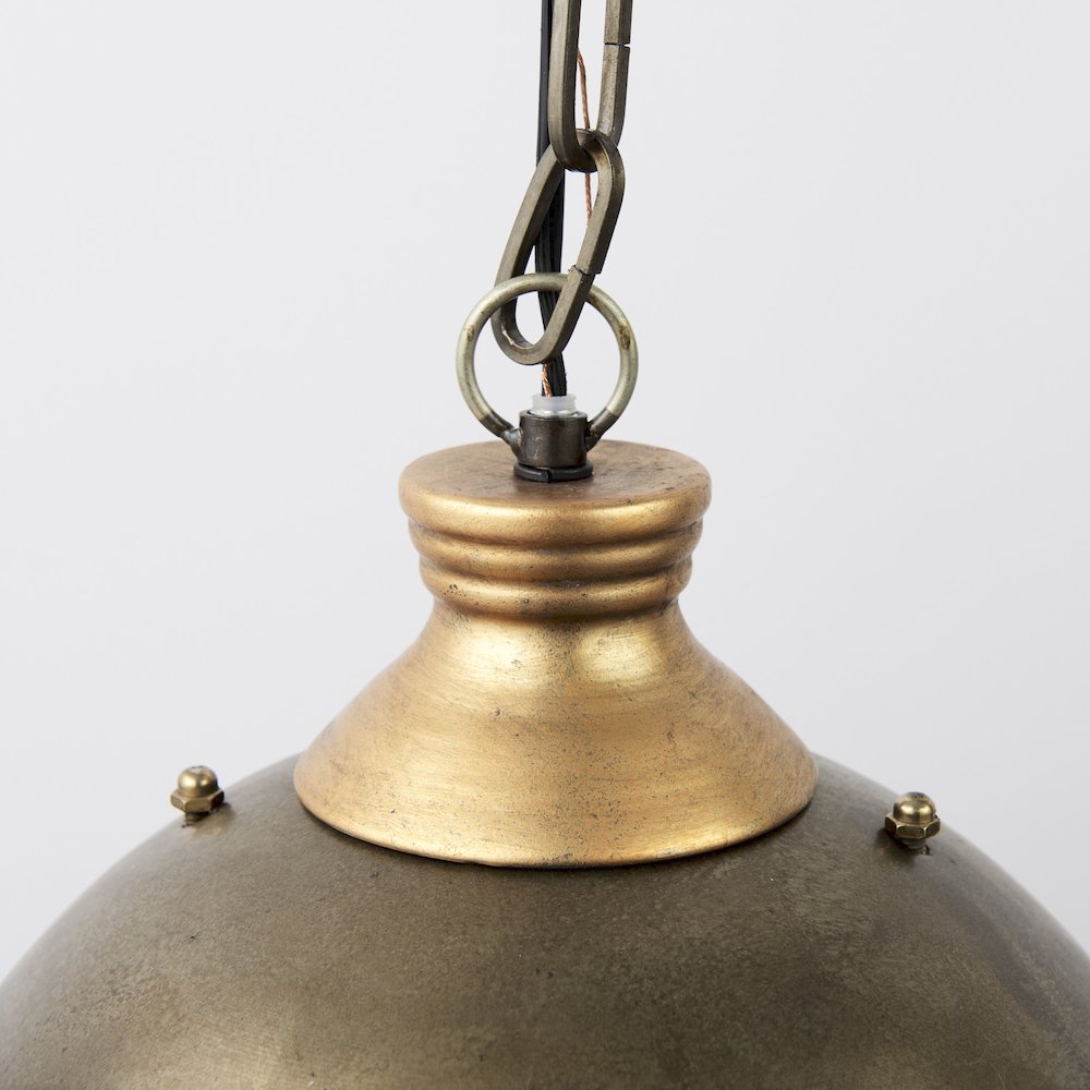 Dawson I 13x13.5 Silver Toned Metal Dome Pendant Light. Picture 4