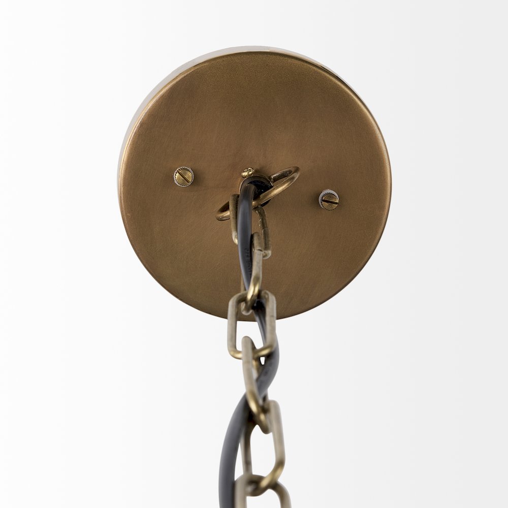 Leighton I 15x20 Gold Toned Metal Spherical Pendant Light. Picture 3